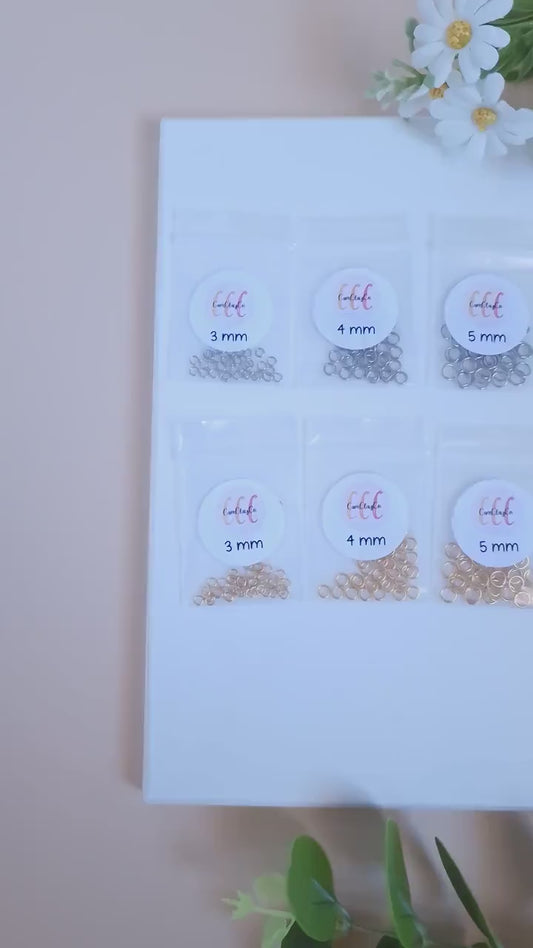 Anneaux de jonction en acier inoxydable, doré et argenté, différents diamètres - 40 pièces
